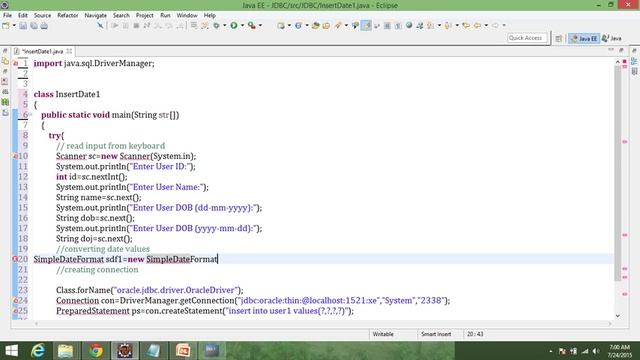 How to insert Date value in Oracle Table using JDBC program смотреть онлайн