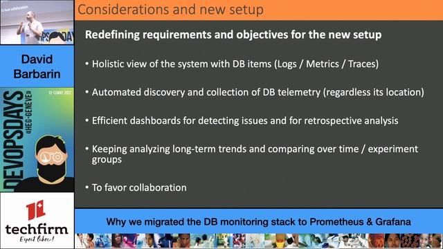 Why we migrated our database monitoring stack to Prometheus and Grafana David Barbarin смотреть онлайн