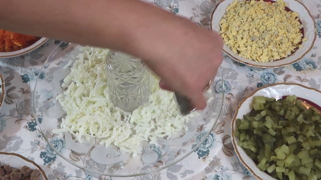 Праздничный салат Купеческий - классический рецепт мясного салата , как приготовить вкусный САЛАТ. смотреть онлайн