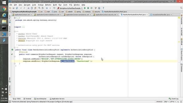 ESpark Adarsh Spring Security Rest Easy Hibernate Mysql Example смотреть онлайн