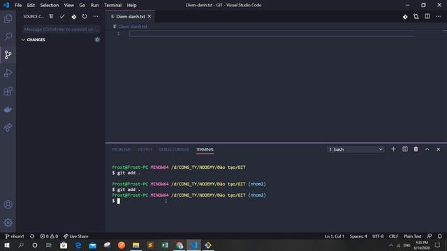 [GIT căn bản] | Bài 9: Thực hành git trên gitlab, sử dụng git tool của visualcode | Nodemy смотреть онлайн