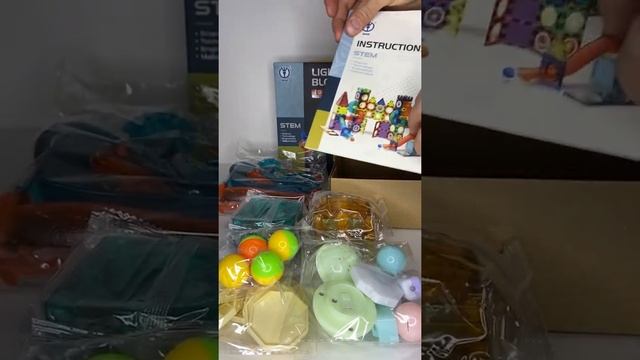Магнитный конструктор светящийся 49 деталей #магнитныйконструктор #детскиеигрушки смотреть онлайн