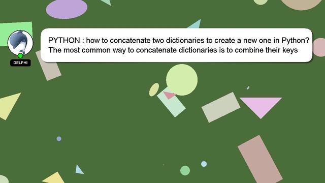 PYTHON : how to concatenate two dictionaries to create a new one in Python? смотреть онлайн