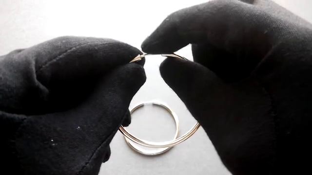 Круглые серебряные серьги конго диаметром 6 см. смотреть онлайн