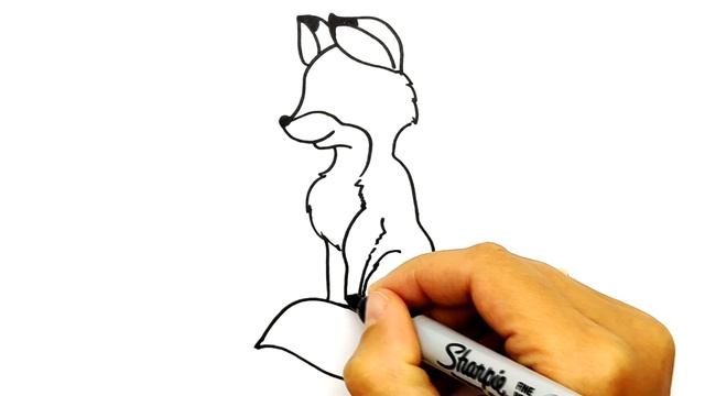 Как нарисовать ЛИСУ легко. Просто рисуем Лису. Рисунки для срисовки - Лисичка. #621 смотреть онлайн