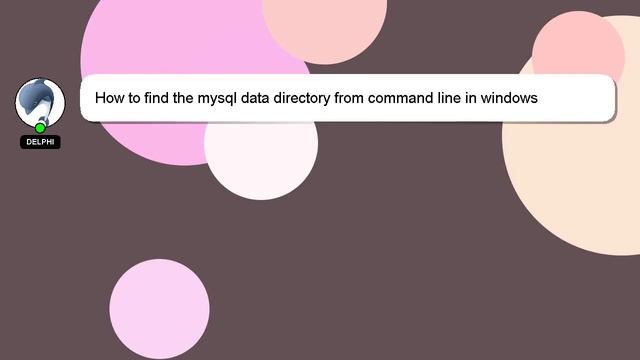 How to find the mysql data directory from command line in windows смотреть онлайн