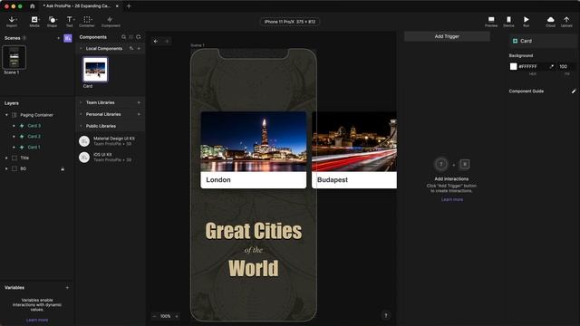 ProtoPie Tutorial | Image Carousel with Expanding Cards #AskProtoPie смотреть онлайн