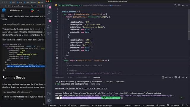 Seed database sequelize cli in Postgres, How do they talk to each other? Part 4 смотреть онлайн