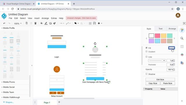 Create User Flow (Mobile App) Diagram Online смотреть онлайн