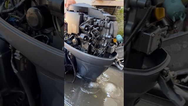 РАБОТА ЛОДОЧНОГО МОТОРА YAMAHA 50, короткая нога, мультирумпель, гидравлика смотреть онлайн