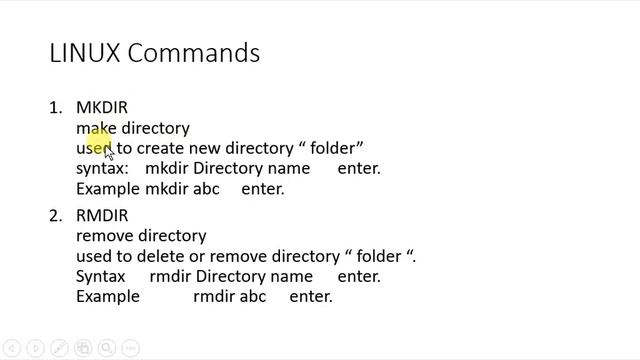 class 8 LINUX Commands MKDIR and RMDIR DIT part one смотреть онлайн