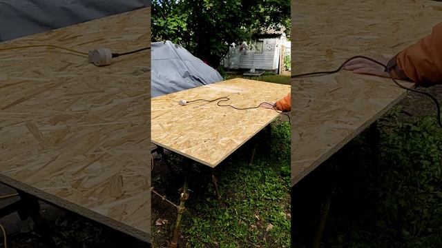 Раскрой листа OSB 18 мм циркуляционной мини пилой Hychika смотреть онлайн