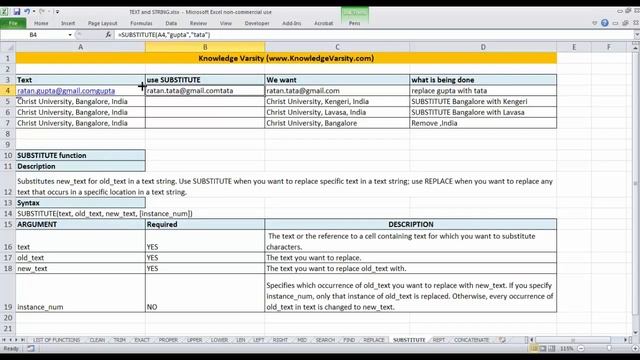 How to use Substitute Function in Excel смотреть онлайн
