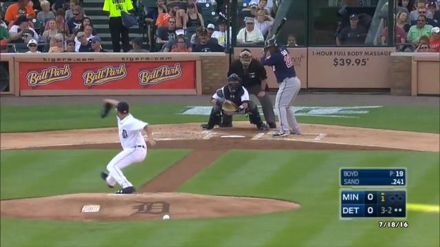 Tiger Bites One-Minute Highlights 2016: "Upton & Boyd Lift Tigers Over Twins" [Game 93] (HD) смотреть онлайн