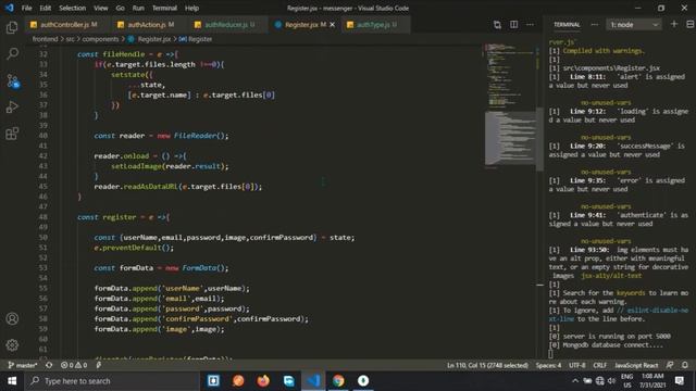 Real Time Chat App Node React Express MongoDB Socket User Register Success and Error Message Show # смотреть онлайн