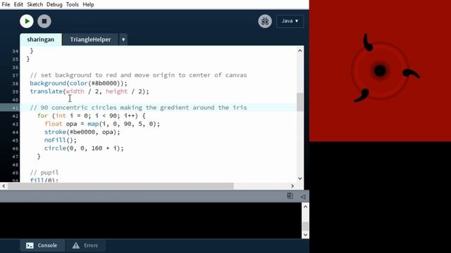 How to Make a Sharingan with Java (Processing) смотреть онлайн