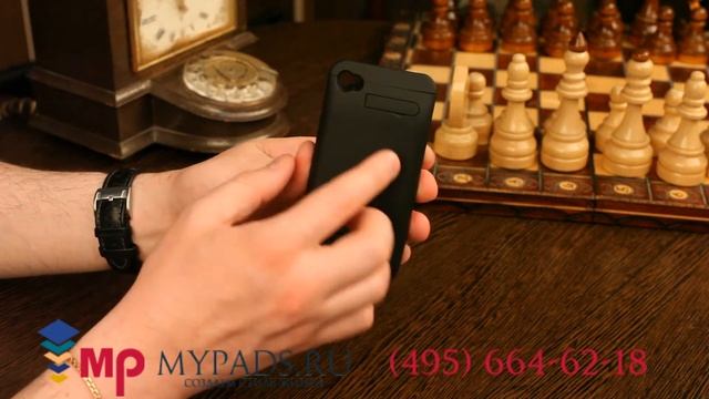 Чехол со встроенным аккумулятором для Apple iPhone 4/4S черный смотреть онлайн