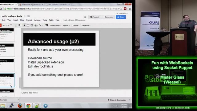 BSidesLV 2013 3 2 1 Fun with WebSockets using Socket Puppet Mister Glass Weasel) смотреть онлайн