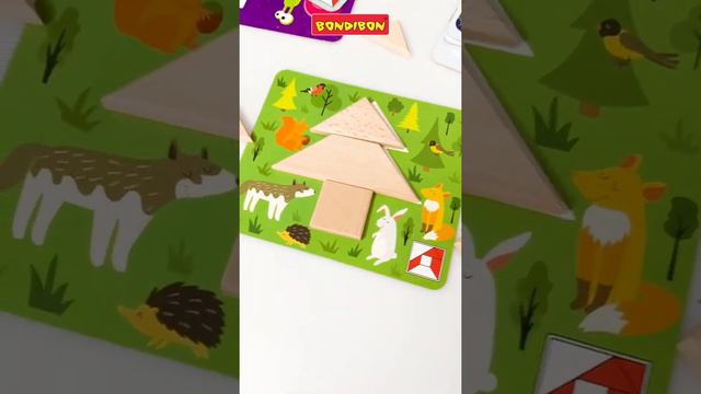 Настольная обучающая игра "СОЧЕТАЙ ФИГУРЫ" 20 заданий БондиЛогика Bondibon смотреть онлайн