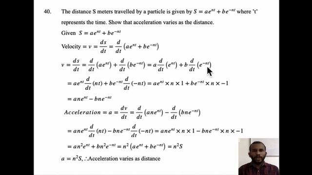 HOW TO FIND THE VELOCITY AND ACCELERATION USING DIFFERENTIATION смотреть онлайн