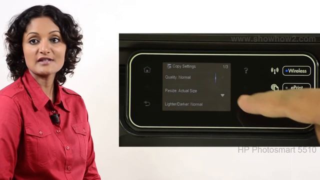 HP Photosmart 5510 - Setting Paper type for Copies - Preview смотреть онлайн