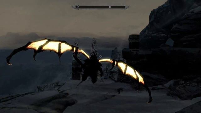 Skyrim Shadowplay Fun, Dragon Wings, Flying, Music смотреть онлайн