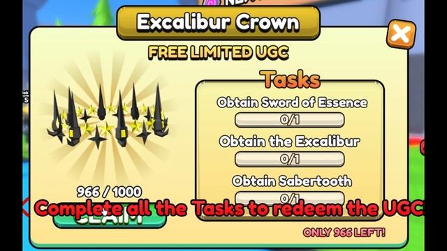 *FREE LIMITED UGC!* How To Get The Excalibur Crown In Pull a Sword! | Roblox смотреть онлайн