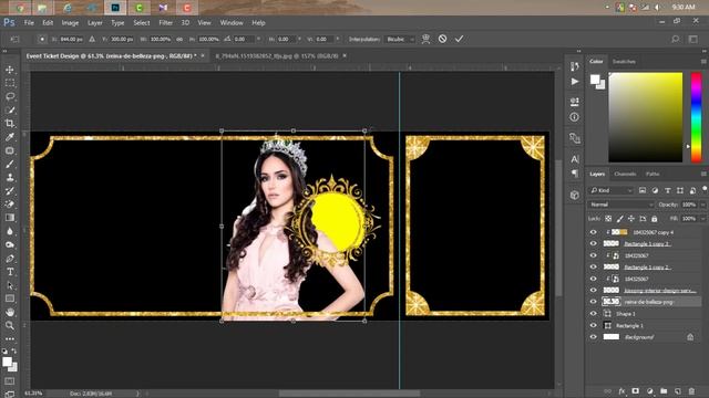 How to Design Event Ticket in Photoshop Tutorial смотреть онлайн