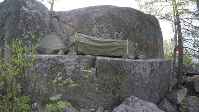 Пеший поход. Стоянка в заброшенной каменоломне на Ладоге. Белая Ночь. смотреть онлайн