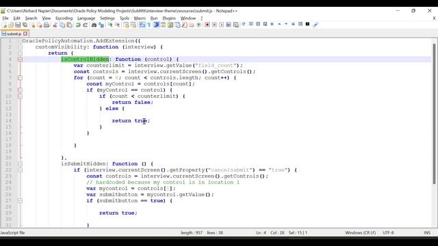isSubmitHidden and IsControlHidden in Oracle Intelligent Advisor смотреть онлайн