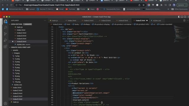 class and Style Binding in vue 3 العمل مع الأنماط في الفيو смотреть онлайн