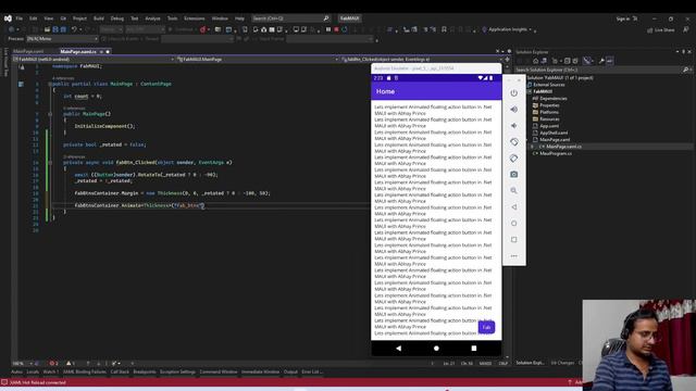 Animated FAB - Floating Action Button Menu In .Net MAUI