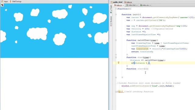 JavaScript Tutorial - HTML5 Canvas - Auto scroll canvas background - part 67 смотреть онлайн