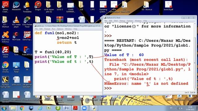Python Tamil | class on 10.08.2021 | Part I |Global and Local Variable | By ML.Nazar Sir смотреть онлайн