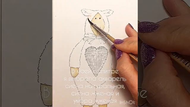 МК Акварель ( Рисую барашка) смотреть онлайн