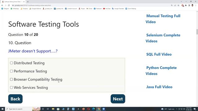 Software Test Tools Quiz | G C Reddy Software Testing | смотреть онлайн