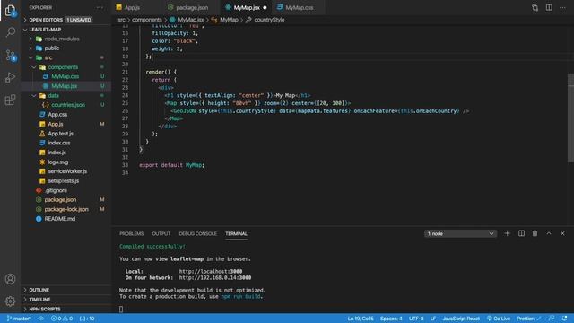 React Leaflet Tutorial using GeoJSON to Create a Map - For Beginner and Intermediate Developers смотреть онлайн