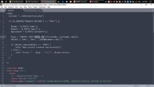 BootStrap and PHP and MySql CRUD - 5 - Registration and Login Development Part 1 смотреть онлайн
