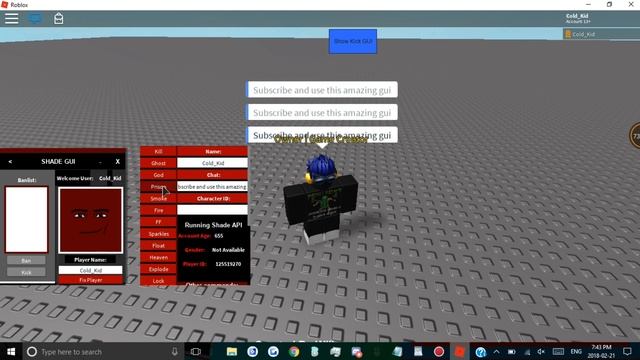 [BEST HUB EVER] ROBLOX SCRIPT | Shade GUI| amazing ui, amazing cmds, script and much more [SHOWCASE смотреть онлайн