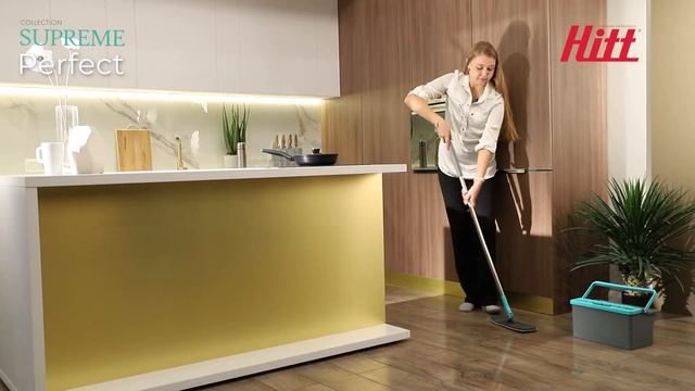 Набор для уборки Hitt Supeme Perfect, отжим без рук, ведро 4л. швабра со стальной ручкой смотреть онлайн