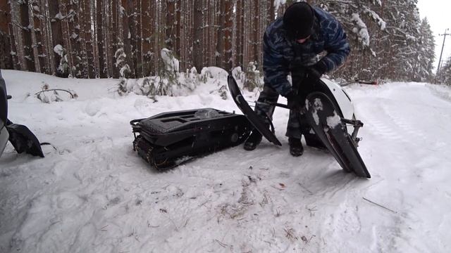 Разборный снегоход Пегас Бурлак//Collapsible snowmobile Pegasus Burlak смотреть онлайн