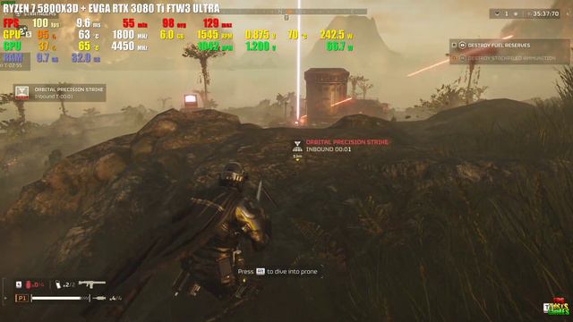 Helldivers 2 | Ryzen 7 5800x3d + RTX 3080 TI | ULTRA (2K) смотреть онлайн