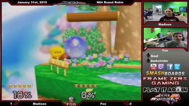 FPS2|Smash 64-Round Robin: Madison (Kirby) vs Foo (Fox) смотреть онлайн