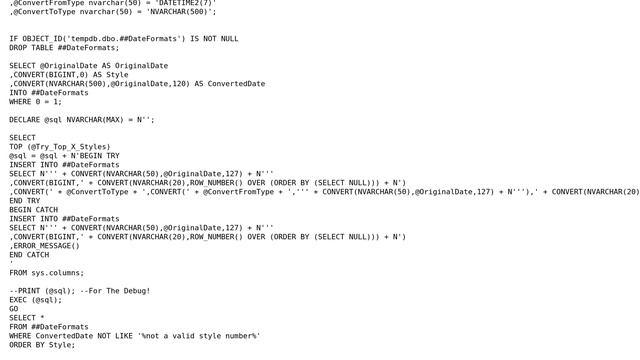 Databases: Get all CONVERT(datetime) styles (formats) (3 Solutions!!) смотреть онлайн