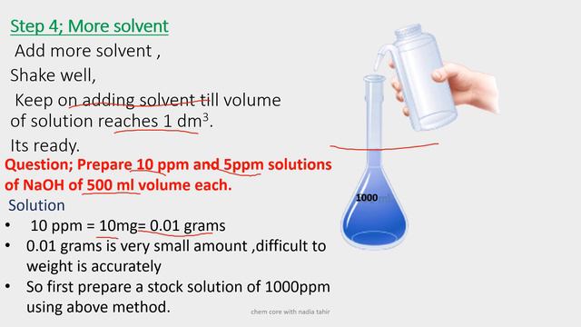 Ppm Solution Preparations And Ppm Concentration Calculation |ppm Solutions |chemistry #chemcore #pp