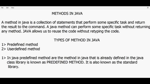 JAVA PROGRAMMING PART 8 - COMMAND LINE ARGUMENT AND TYPES OF JAVAS METHOD смотреть онлайн