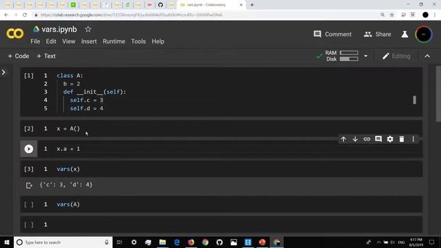 vars in Python смотреть онлайн