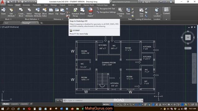 Turn on Snap Underlay in Autocad- Object Snap Settings- Object Snap in Autocad Tutorial смотреть онлайн