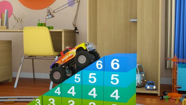 Learn Numbers with Max the Train & Bill the Monster Truck – TOYS (Numbers and Toys) смотреть онлайн