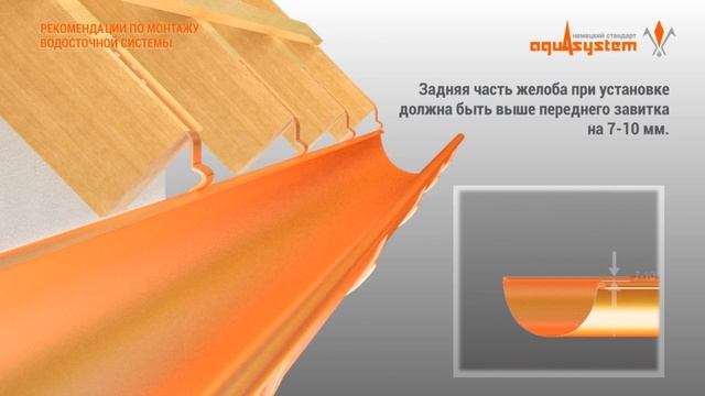 Правильная установка желобов водостоков Aquasystem смотреть онлайн